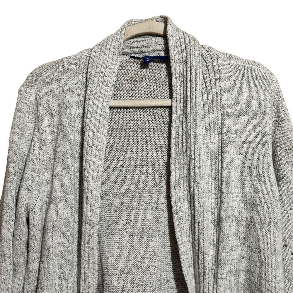 APT 9 Cardigan Womens Medium Gray Wool Blend Chunky Knit Open Sweater - Picture 2 of 9